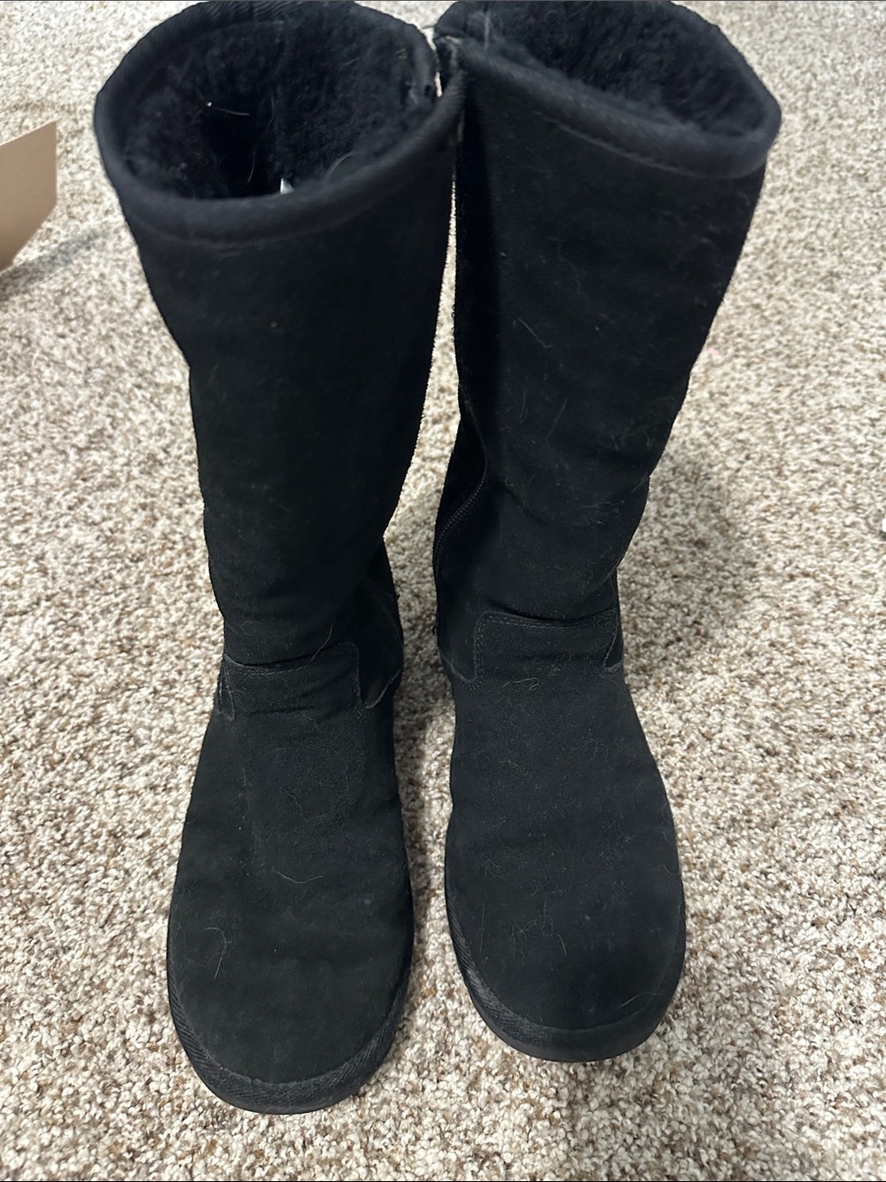 UGG Black Suede  Women's Winter Boots Sz 5 or EU 35